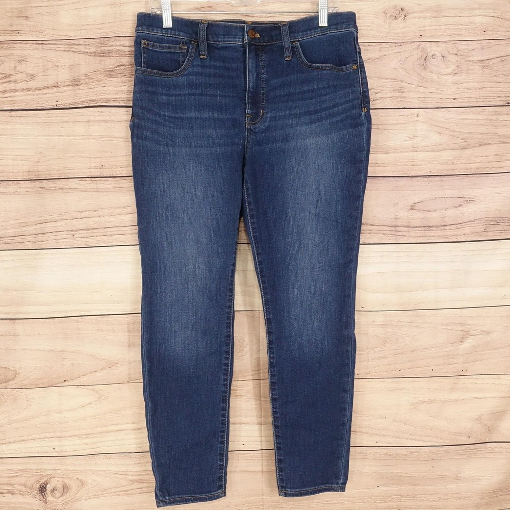 Madewell Roadtripper Skinny Jeans Womens 31P Blue Med Wash Stretch 32x25 Denim